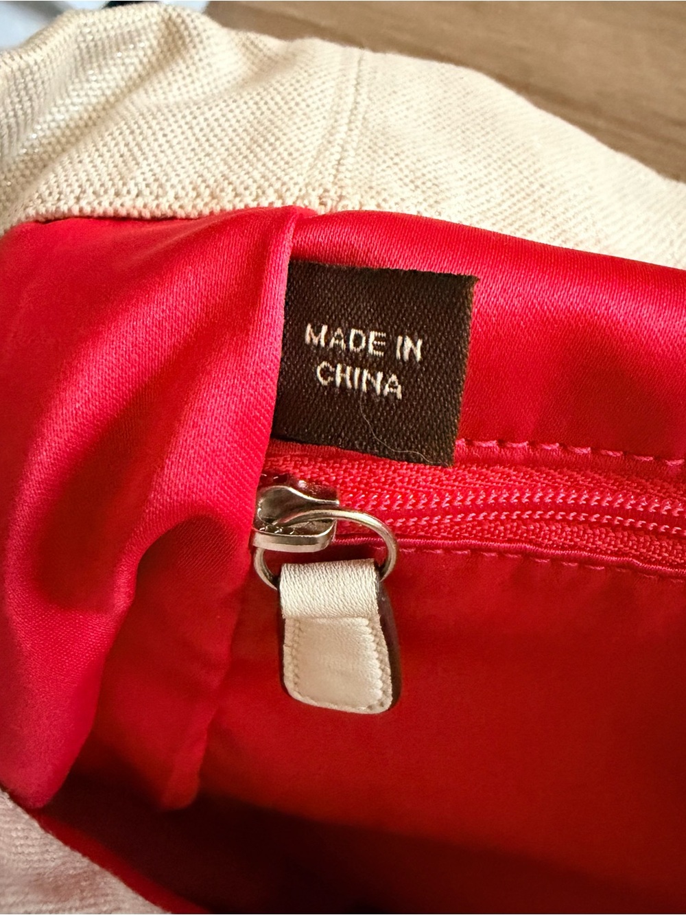 Coach Canvas Floral Tote Bag in Coral and Cream - Picture 11 of 11